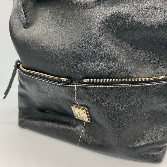 Dooney & Bourke Black Leather Shoulder Bag with Gold Hardware - Picture 3 of 7